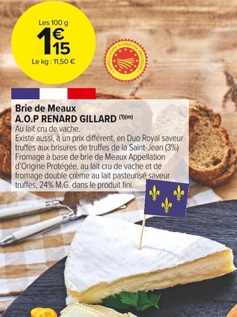 Renard gillard brie de meaux a.o.p