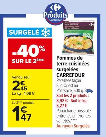 Carrefour Market Carrefour pommes de terre cuisinées surgelées offre