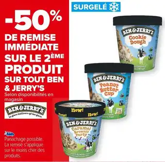 Carrefour Market Ben & jerry’s bon plan sur tout ben & jerry’s offre