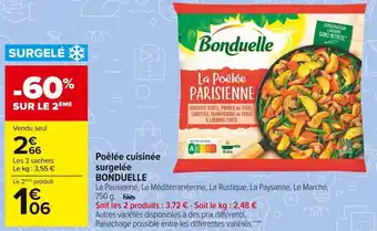 Carrefour Market Bonduelle poêlée cuisinée surgelée offre