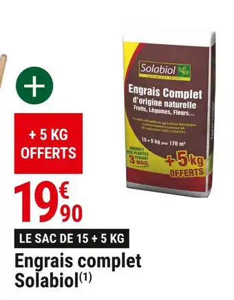 Gamm vert Solabiol engrais complet offre