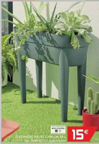 Gifi Jardinière Haute Cancun 48 L offre