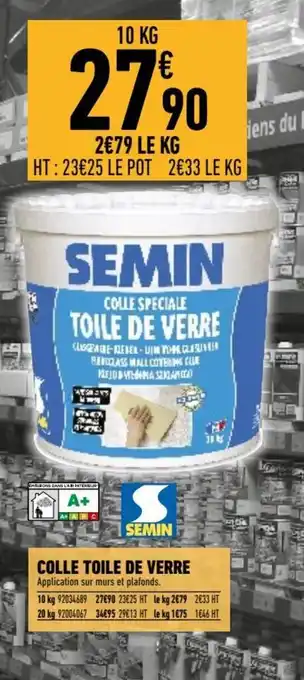 Brico Cash Semin Colle Toile de Verre offre