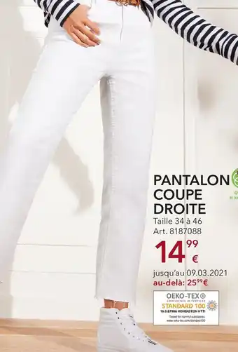 Pantalon Coupe Droite