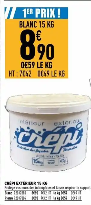 Brico Cash Crépi Extérieur 15 kg offre