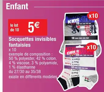 Socquettes invisibles fantaisies
