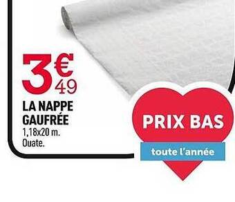 Centrakor La Nappe Gaufrée offre