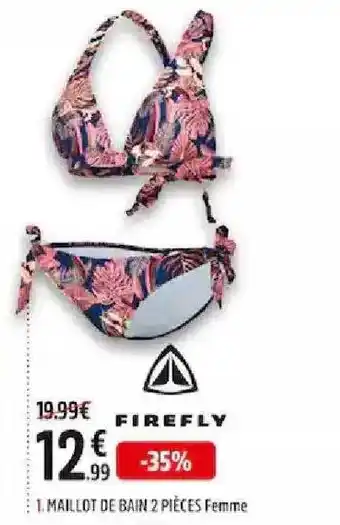 Intersport Maillot De Bain 2 Pièces Femme Firefly offre