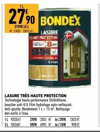 Brico Cash Bondex Lasure Très Haute Protection offre