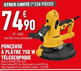 Brico Cash Ponceuse à Plâtre 750 W Télescopique offre