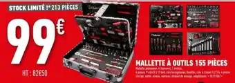 Brico Cash Mallette à Outils 155 Pièces offre