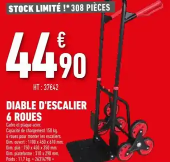 Brico Cash Diable D'Escalier 6 Roues offre
