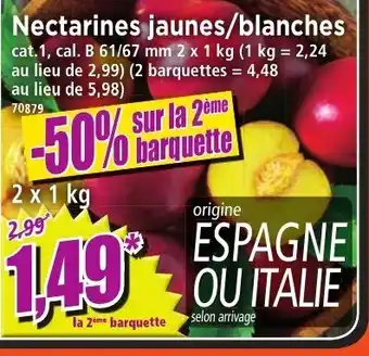 Norma Nectarines jaunes/blanches offre