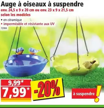 Norma Auge à oiseaux à suspendre offre