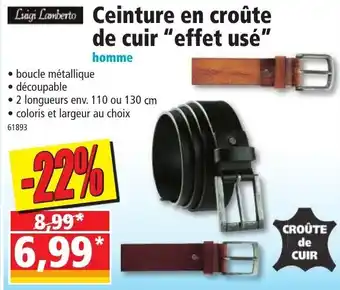 Norma Ceinture en croûte de cuir effet usé offre