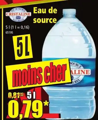 Norma Cristaline Eau de source offre