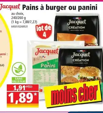 Jacquet Pains à burger ou panini