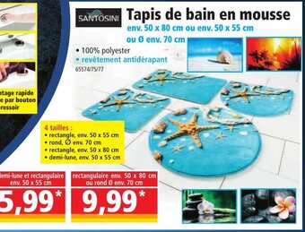 Norma Santosini Tapis de bain en mousse offre