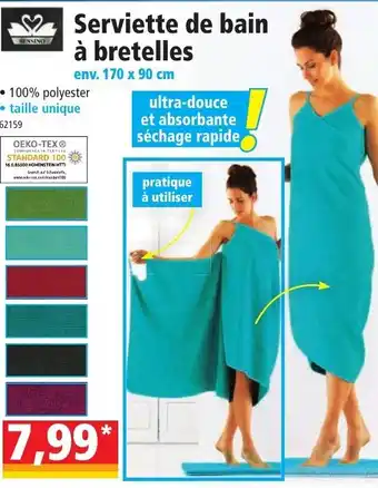 Norma Serviette de bain à bretelles offre