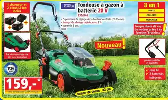 Norma Tondeuse à gazon à batterie 20V offre