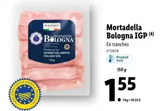 Lidl Mortadella Bologna IGP offre