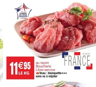 Cora x Carrefour Veau blanquette sans os à mijoter offre