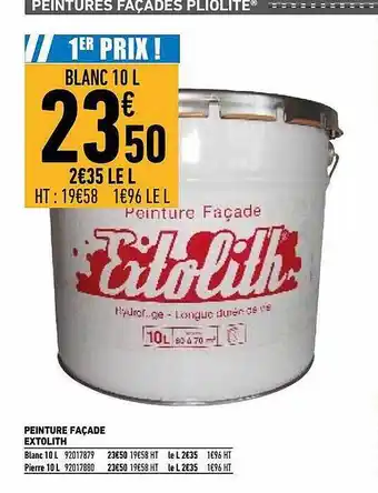 Brico Cash Peinture Façade Extolith offre