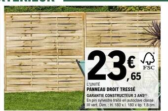 E.Leclerc Brico Panneau Droit Tressé offre