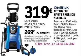 E.Leclerc Brico Nettoyeur Haute Pression 160 Bars Nilfisk offre