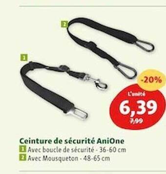 Maxi Zoo Ceinture De Sécurité Anione offre