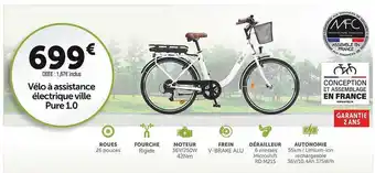 Roady Vélo à Assistance électrique Ville Pure 1.0 offre