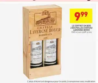 Stokomani Le Coffret En Bois 2 Bouteilles Château Lavergne Boyer offre