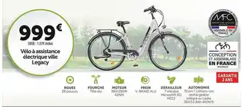 Roady Vélo à Assistance électrique Ville Legacy offre