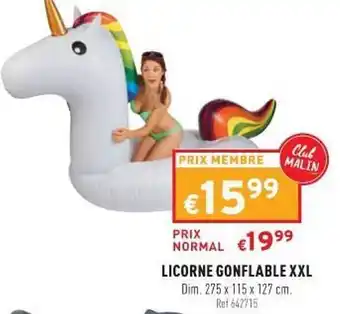 Trafic Licorne Gonflable Xxl offre
