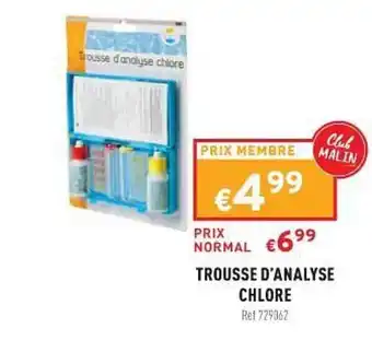 Trafic Trousse D'analyse Chlore offre