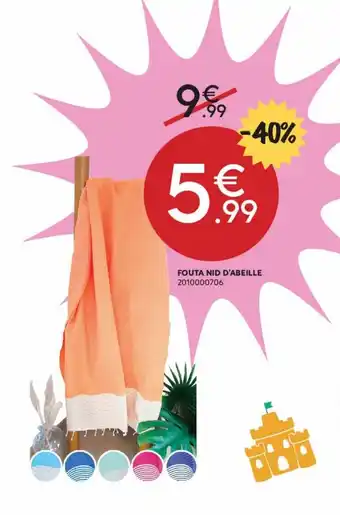 Fouta nid d'abeille