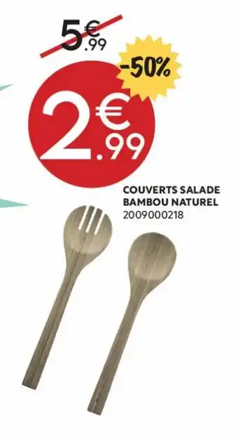 Maxi Bazar Couverts salade bambou naturel offre