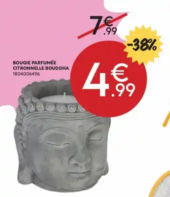 Maxi Bazar Bougie parfumée citronnelle bouddha offre