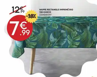 Maxi Bazar Nappe rectangle imprimé rio offre