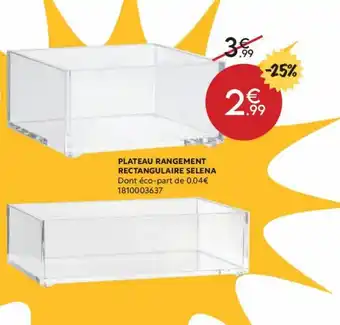 Maxi Bazar Plateau rangement rectangulaire selena offre