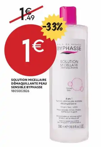Solution micellaire démaquillante peau sensible byphasse