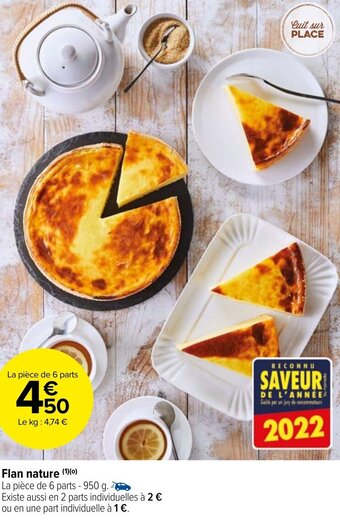 Carrefour Market Flan nature offre
