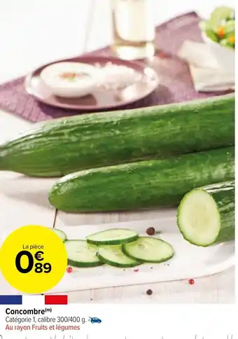 Carrefour Market Concombre offre