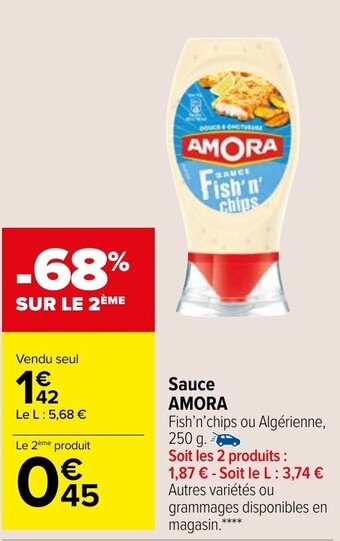 Carrefour Market AMORA sauce offre