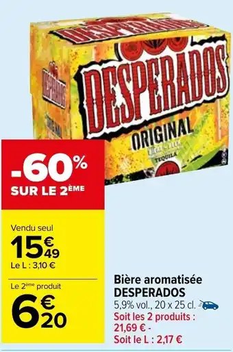 Carrefour Market DESPERADOS bière aromatisée offre