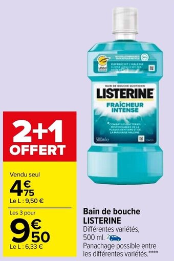 Carrefour Market LISTERINE bain de bouche offre