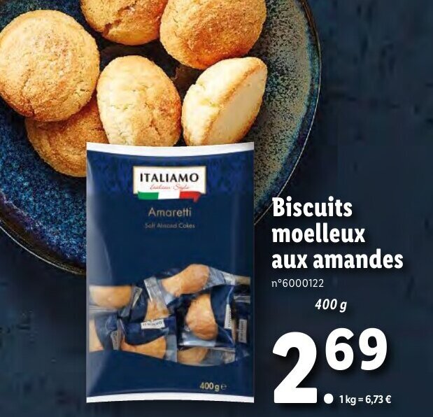Promo Italiamo Biscuits Moelleux Aux Amandes chez Lidl
