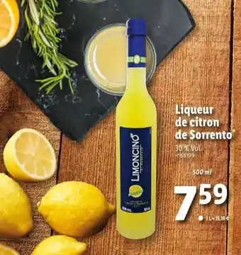 Lidl Liquer de Citron de Sorrento offre