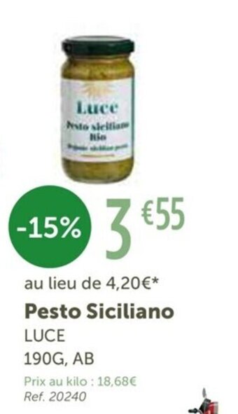 L'Eau Vive LUCE pesto siciliano offre