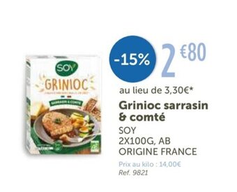 SOY grinioc sarrasin & comté